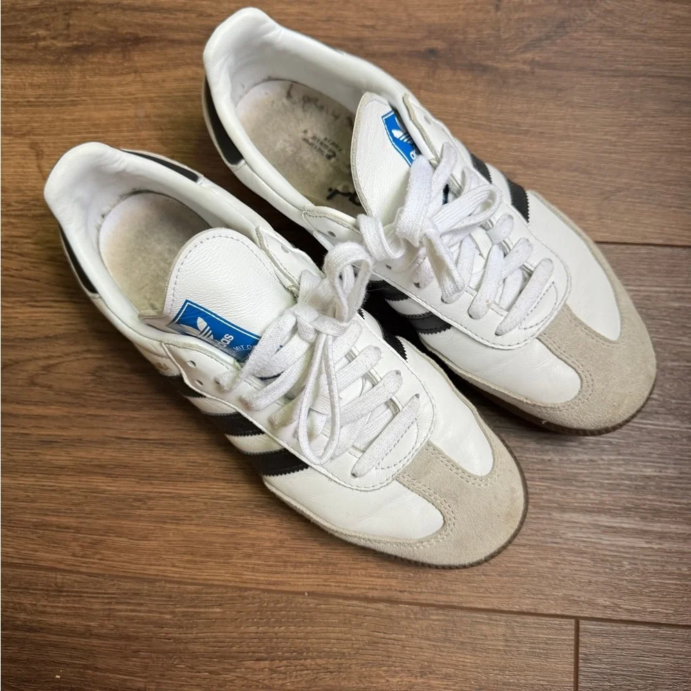 Adidas White and Black Classic Sneakers